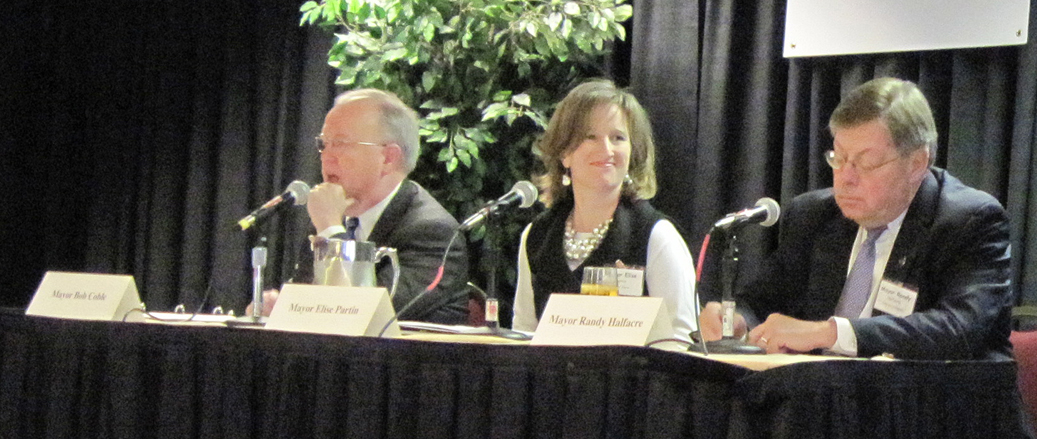 mayors 045 Mayors Bob Coble of Columbia, Elise Partin of Cayce and Randy Halfacre of Lexington.