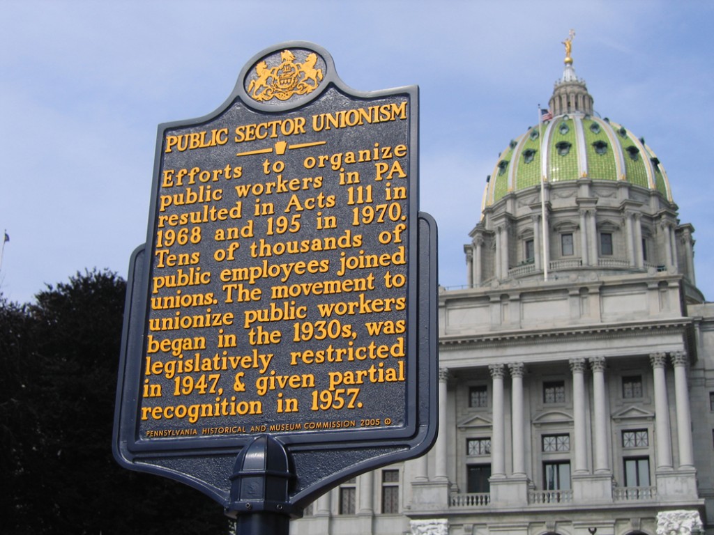 They may be right proud of public-sector unions in Pennsylvania, where I shot this, but we don't hold with 'em down heah.
