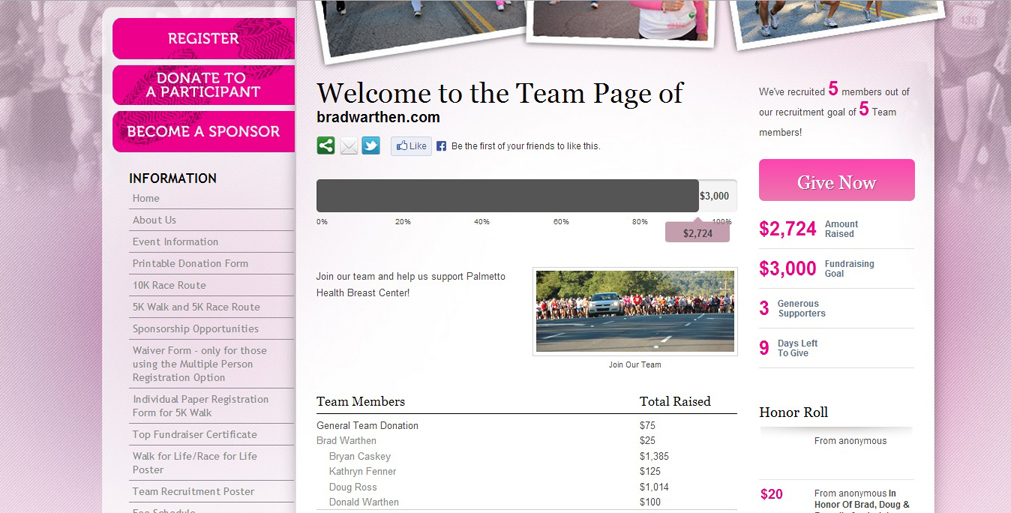 team page
