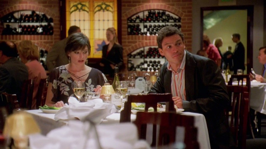 I loved the look on Terry D'Agostino's face as McNulty explains that he couldn't be bothered to vote in the presidential election between Bush and what's-his-name. ("Kerry," she says helpfully.)