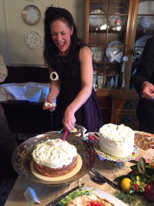 Cindi shared this shot taken by a priest who observed, "She laughs uproariously at things that aren't even funny."