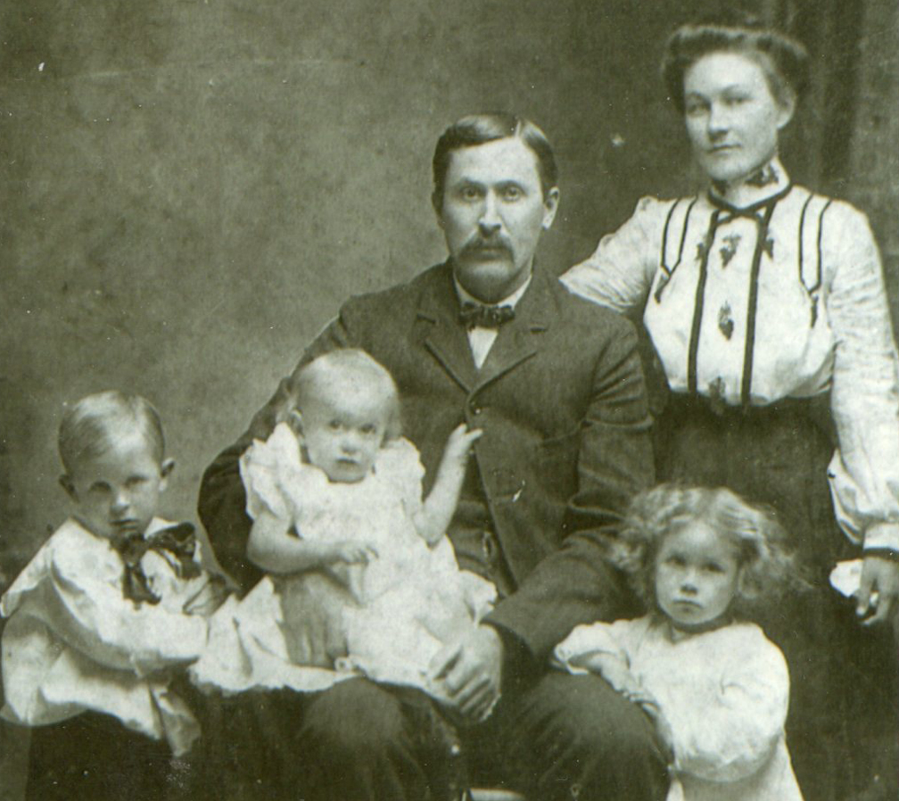 My great-great grandparents, C.L. and Mattie Pace, with their three eldest children, before my grandmother was born.