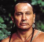 Russell Means as Chingachgook