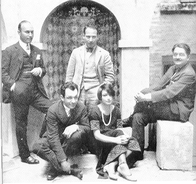 Members and associates of the Algonquin Round Table... Art Samuels, Charles MacArthur, Harpo Marx, Dorothy Parker and Alexander Woollcott