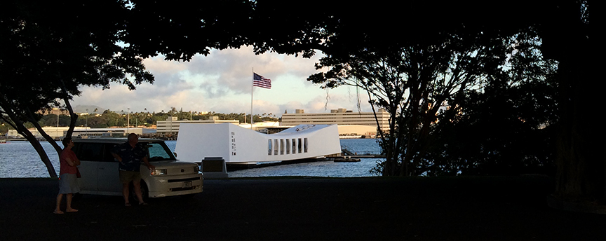Arizona Memorial, seen from Ford Island.