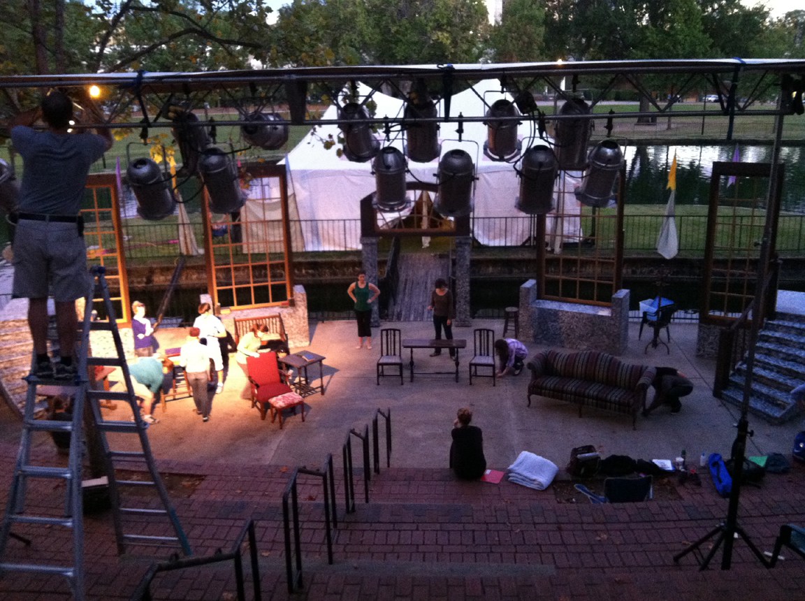 This was the only picture of Finlay Park that I could find in my archives -- it's from a rehearsal of "Pride and Prejudice" in 2012.