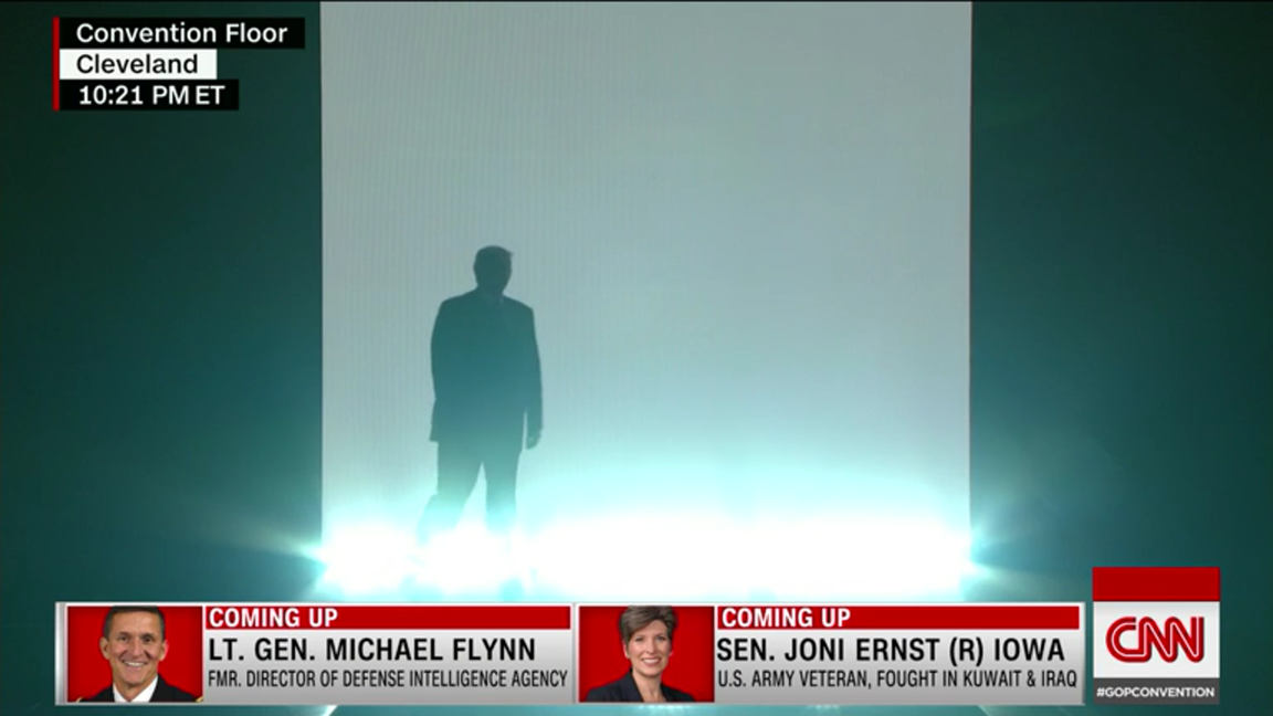 Trump entrance