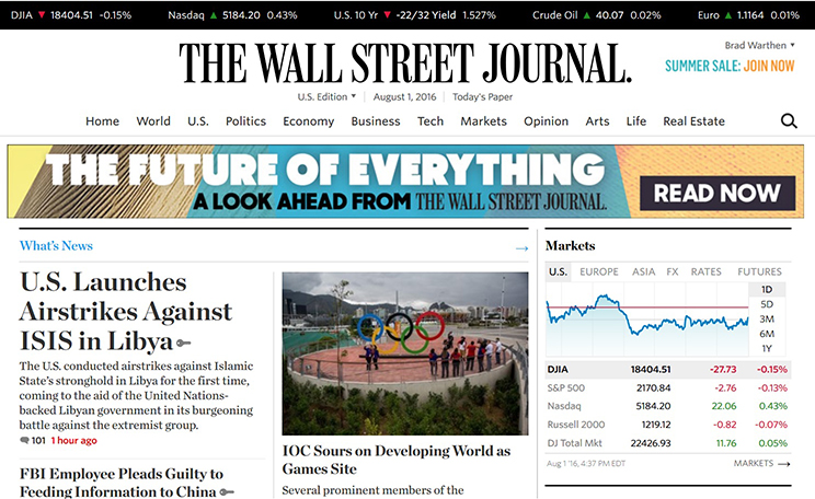 WSJ front