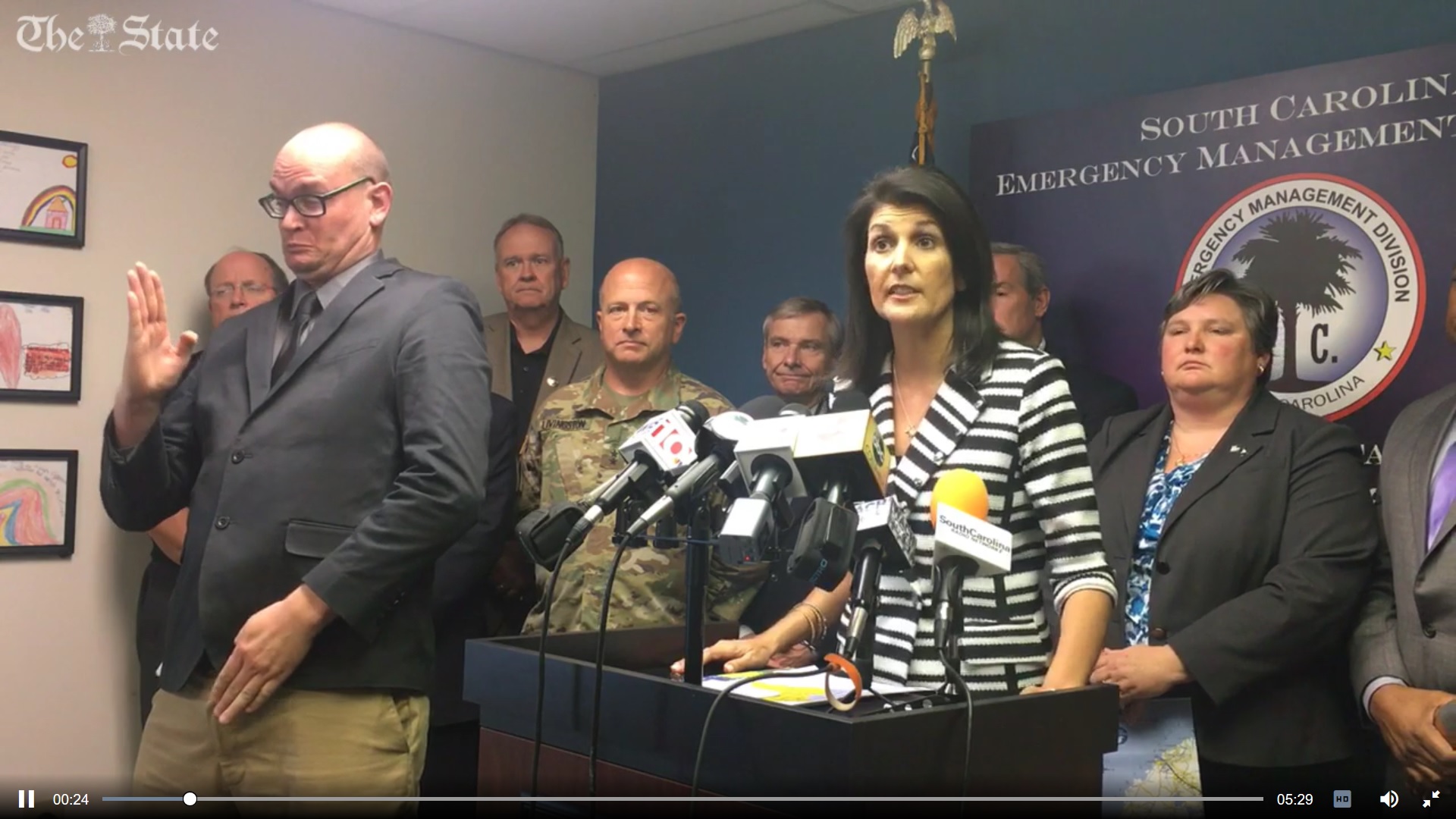 You've got to watch the video of Nikki's presser if only to see the dude doing the sign language. I had no idea it involved such dramatic facial expressions....