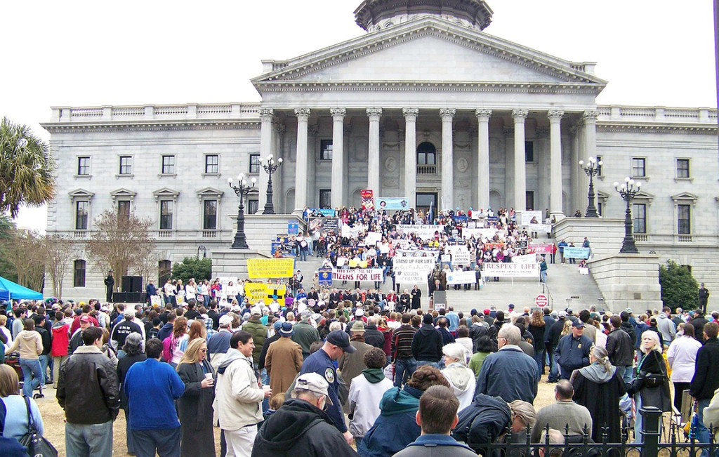 Pro-life demonstration at SC State House -- from SC Citizens for Life site.