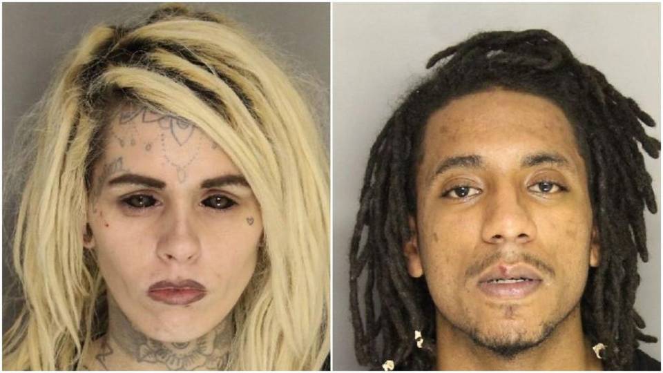 Mug shots from crime story in The State. Note the way the "whites" of her eyes are totally dark. Is she a Fremen? If so, Fremen are scary.