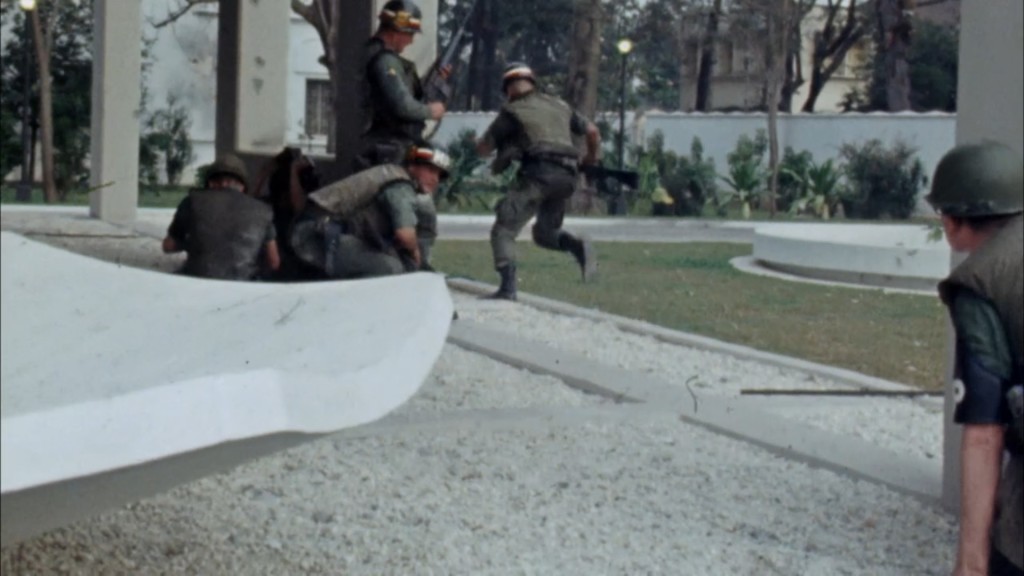 American Ms fighting off the VC who had entered the American embassy compound.