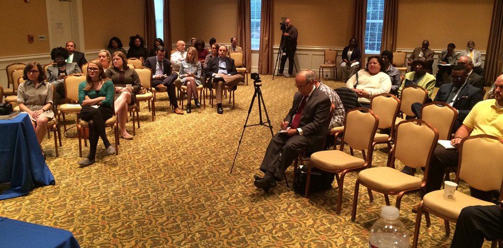 Turnout at the city council debate last week.