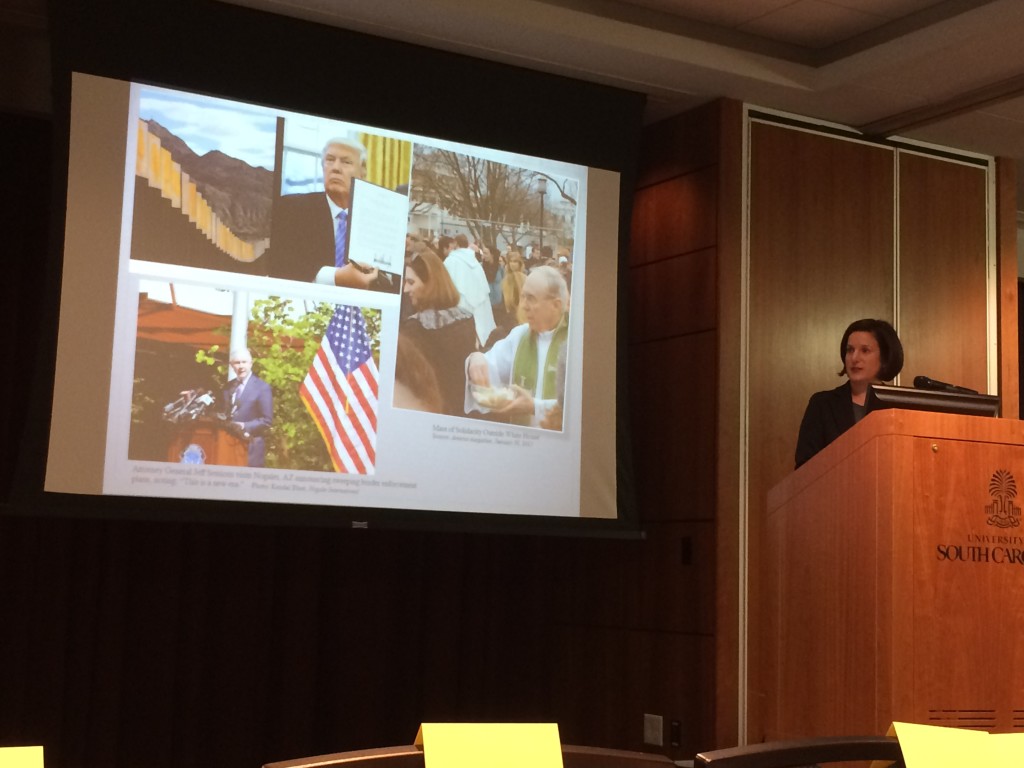 Dr. Heyer during her lecture.