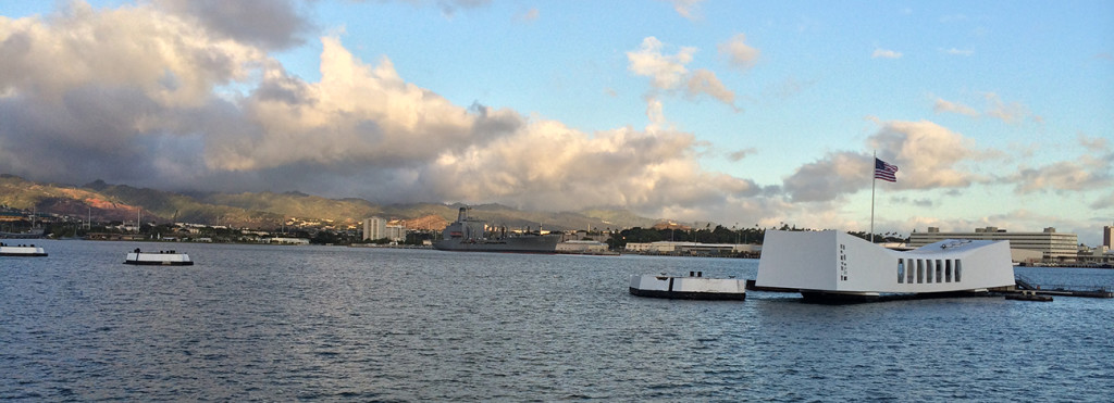 The USS Arizona memorial stands as grim reminder that attacks from the air DO happen, even in paradise.