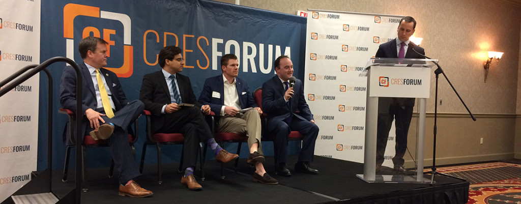 The solar panel (get it?): Rep. Nathan Ballentine, Charles Hernick of CRES, Bret Sowers of the SC Solar Business Alliance, Tyson Grinstead of Sunrun, Inc., and moderator Matt Moore.