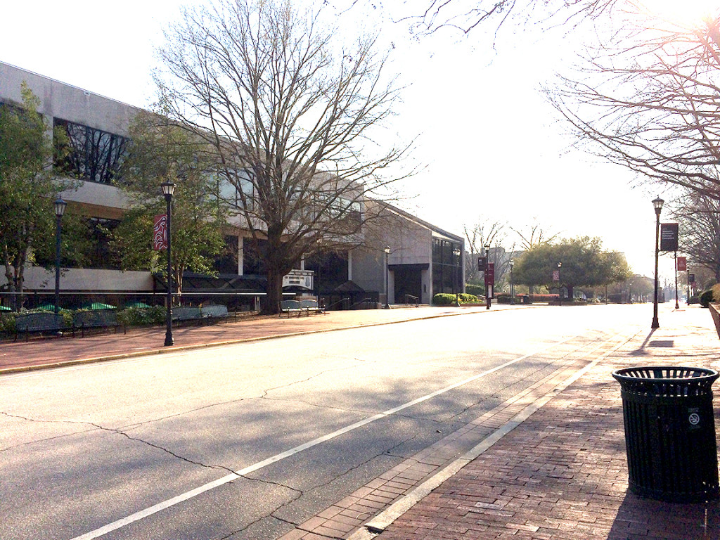 The Russell House -- a student center with no students.