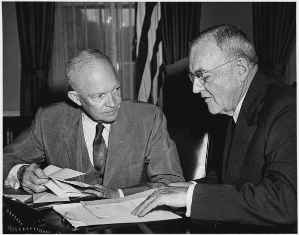 President Eisenhower and John Foster Dulles.