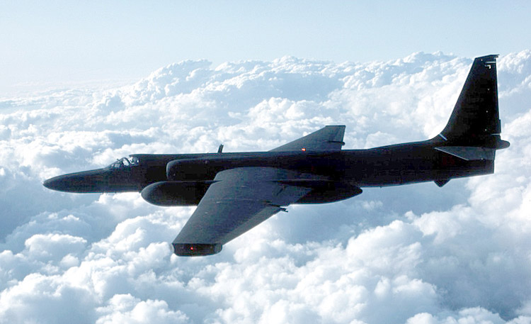 This was the best pic I could find of a U-2. Unfortunately, it doesn't really show you how weirdly shaped the aircraft is...
