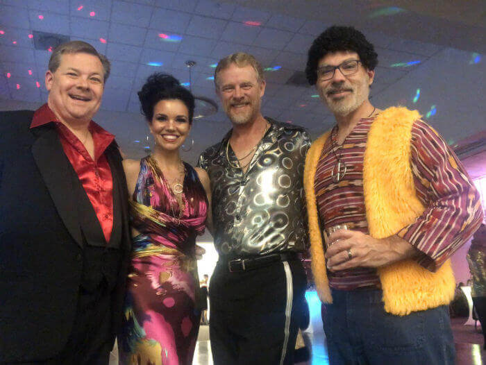 This is a recent shot from an event in Mandy's home town. I think it was called "That '70s Gala"...