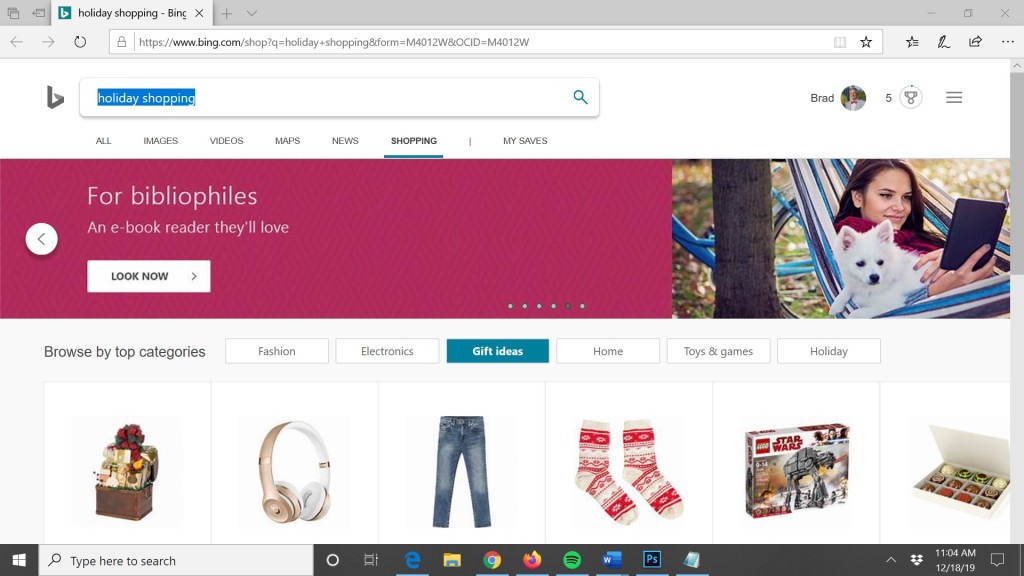 Bing shopping