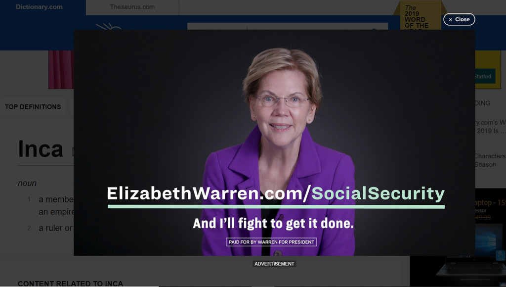 Warren ad