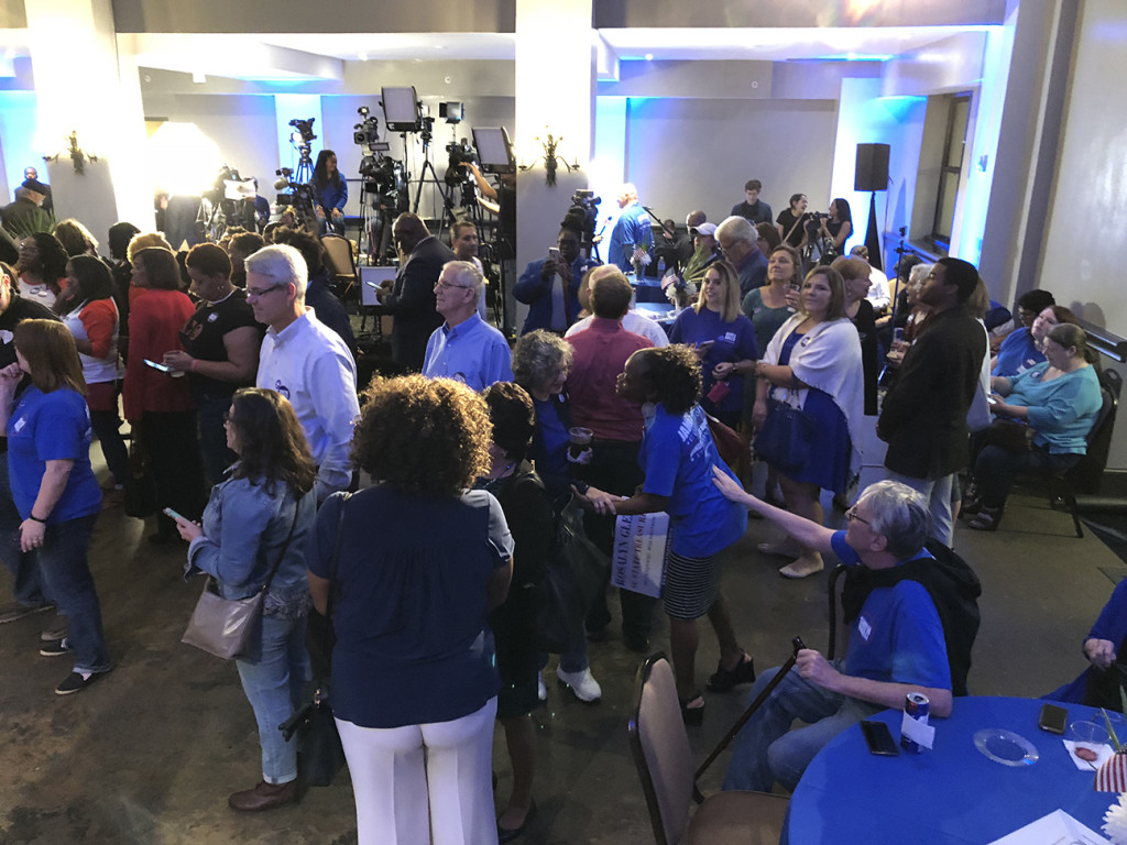 Our watch party on the night of Nov. 6, 2018. That one came out differently.