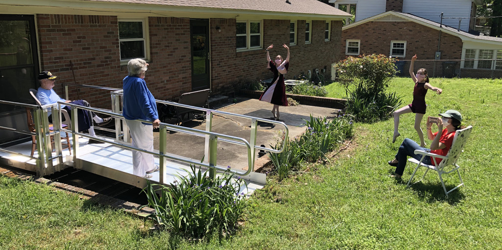 Sunday's dance recital in my parents' backyard.