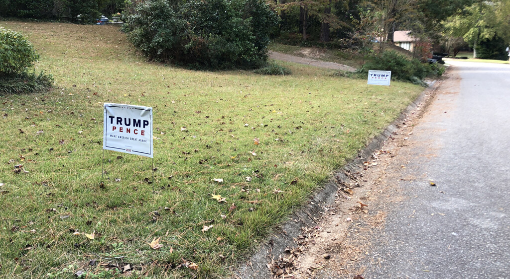 late Trump signs