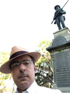 Paul and statue