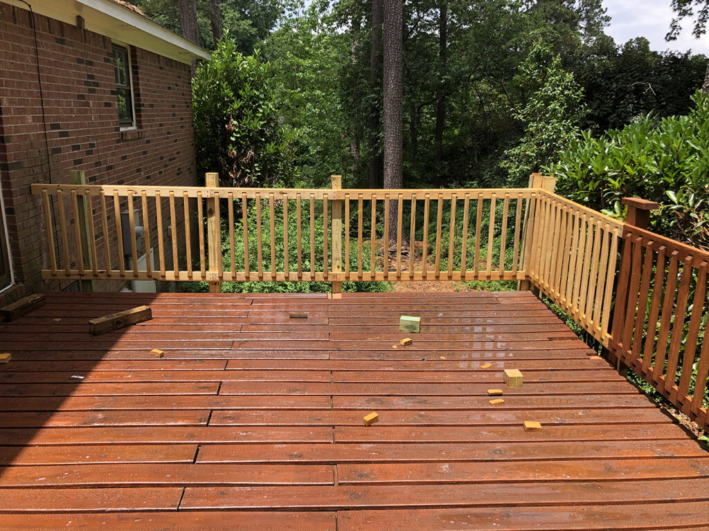 We got the deck job done on Saturday!
